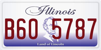 IL license plate B605787