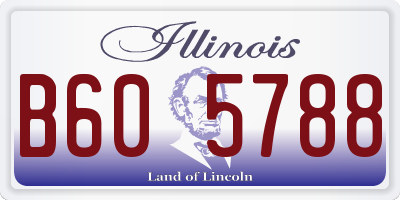IL license plate B605788