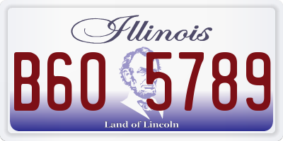 IL license plate B605789