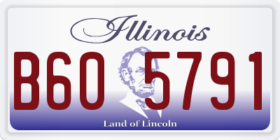 IL license plate B605791