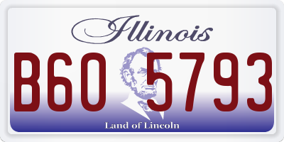 IL license plate B605793
