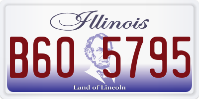 IL license plate B605795