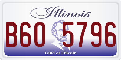 IL license plate B605796