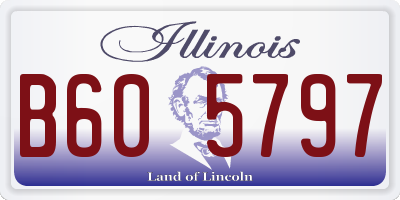 IL license plate B605797