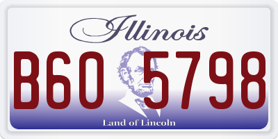 IL license plate B605798