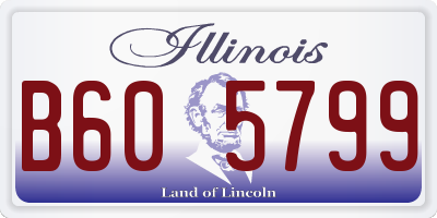 IL license plate B605799