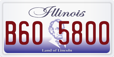 IL license plate B605800