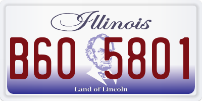 IL license plate B605801