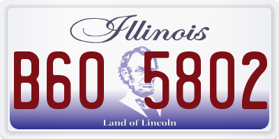 IL license plate B605802