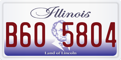 IL license plate B605804