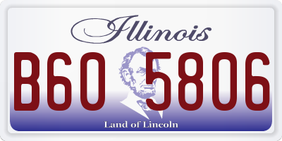 IL license plate B605806