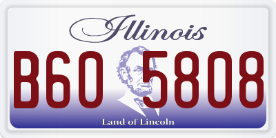 IL license plate B605808