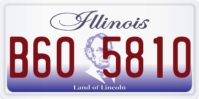 IL license plate B605810