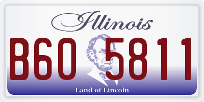 IL license plate B605811