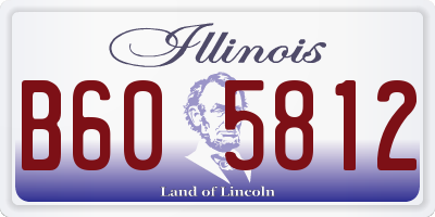 IL license plate B605812