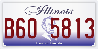 IL license plate B605813