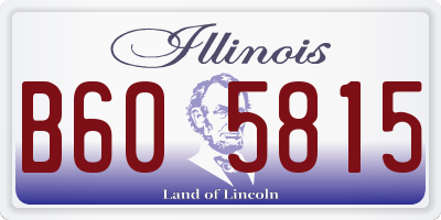 IL license plate B605815