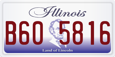 IL license plate B605816
