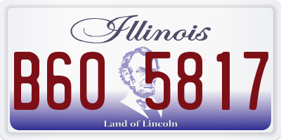IL license plate B605817