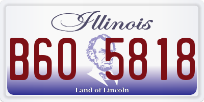 IL license plate B605818