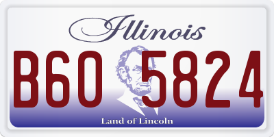 IL license plate B605824