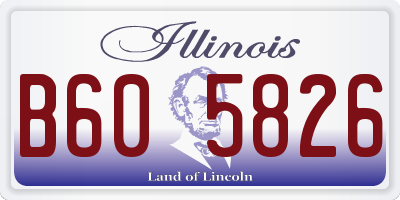 IL license plate B605826