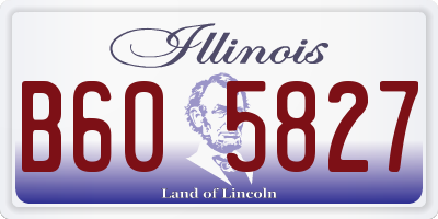 IL license plate B605827