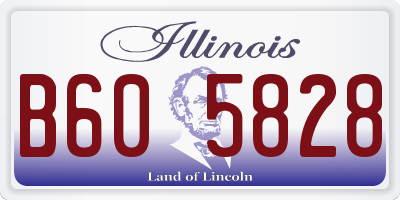 IL license plate B605828