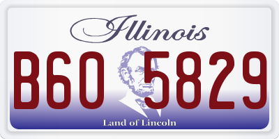 IL license plate B605829