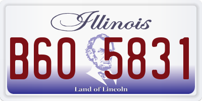 IL license plate B605831