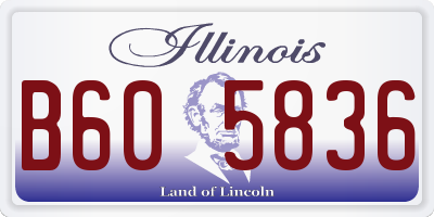 IL license plate B605836