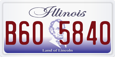 IL license plate B605840