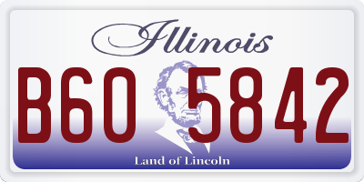 IL license plate B605842