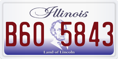 IL license plate B605843