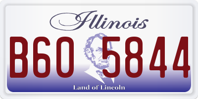 IL license plate B605844