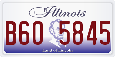 IL license plate B605845