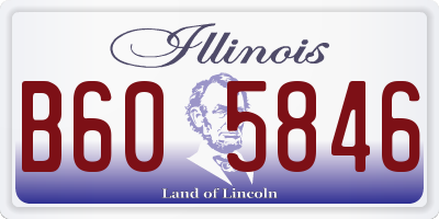 IL license plate B605846
