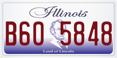 IL license plate B605848