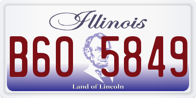 IL license plate B605849