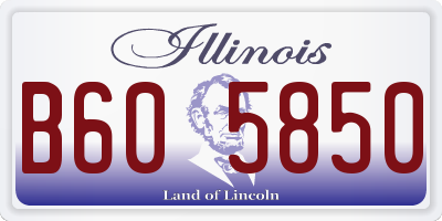 IL license plate B605850
