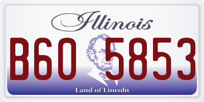 IL license plate B605853