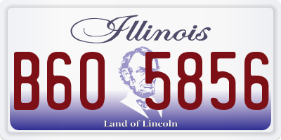 IL license plate B605856