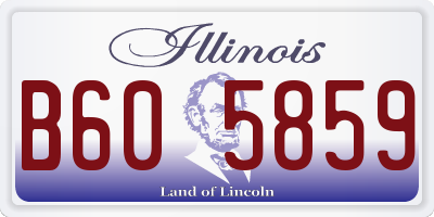 IL license plate B605859