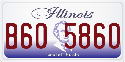 IL license plate B605860