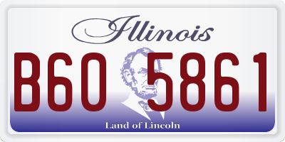 IL license plate B605861