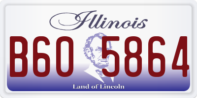 IL license plate B605864