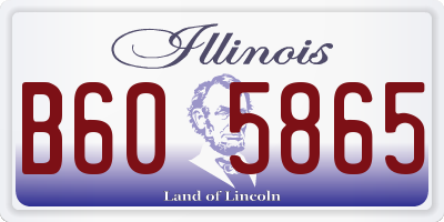 IL license plate B605865