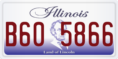 IL license plate B605866