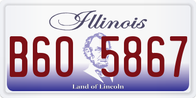 IL license plate B605867