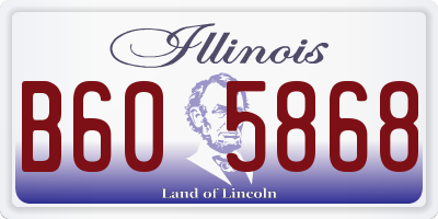 IL license plate B605868